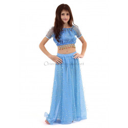 Tenue orientale enfant 2 pièces bleu clair