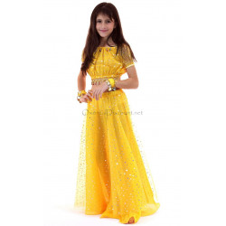 Tenue orientale enfant 2 pièces jaune