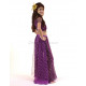 Tenue orientale enfant 2 pièces violet foncé