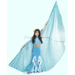 Ailes d'isis enfant de danse orientale couleur turquoise opaque
