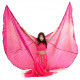 Ailes d'isis enfant de danse orientale couleur fuschia opaque