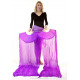 Paire d'Eventails en soie ourlés violet