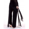 Pantalon de cours de danse orientale voilé noir