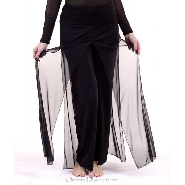 Pantalon soirée voile clearance noir