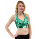 Bustier de danse orientale dos nu vert