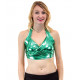 Bustier de danse orientale dos nu vert