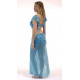 Costume de danse orientale brillant turquoise