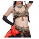 Set tribal de danse orientale noir et or