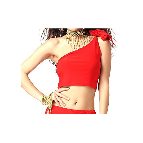 Top de danse orientale rouge