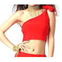 Top de danse orientale rouge