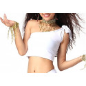 Top de danse orientale blanc