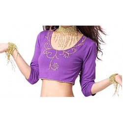 Choli de danse orientale violet