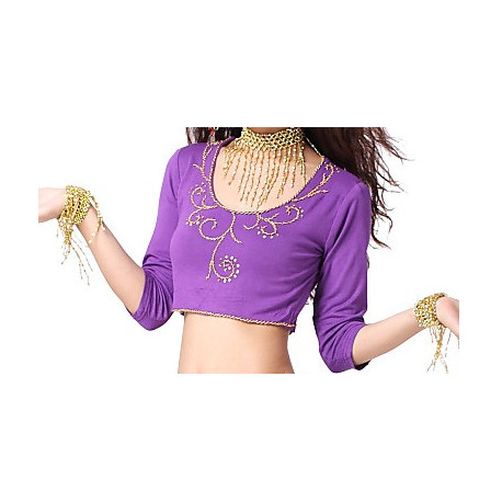 Choli de danse orientale violet