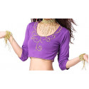 Choli de danse orientale violet