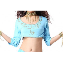 Choli de danse orientale turquoise