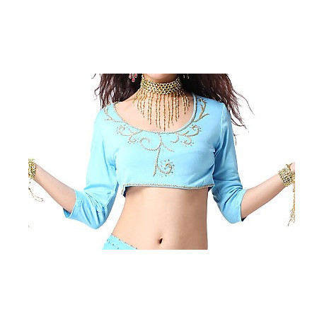 Choli de danse orientale turquoise