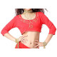 Choli de danse orientale rouge
