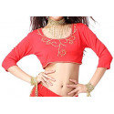 Choli de danse orientale rouge