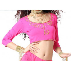 Choli de danse orientale fushia