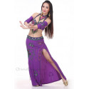 Costume de danse orientale 4 pièces violet