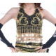 Top dos nu pailleté et sequins 