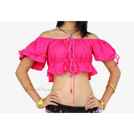 Brassière de danse orientale fuschia