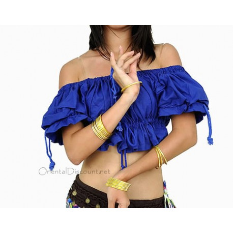 Brassière de danse orientale bleu roy