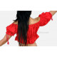 Brassière de danse orientale rouge