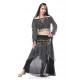 Costume de danse orientale 2 pièces Haut + Jupe noir et argent