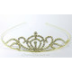 Diadème couronne strass doré arabesque
