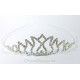 Diadème couronne strass argent crocus