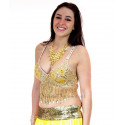 Soutien gorge de danse orientale flower or bonnet D/E