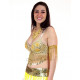 Soutien gorge de danse orientale flower or bonnet C