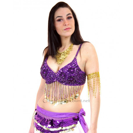 Soutien gorge de danse orientale flower violet bonnet C