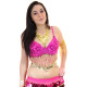 Soutien gorge de danse orientale flower rose bonnet C