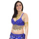 Soutien gorge de danse orientale flower bleu bonnet C