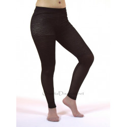 Legging noir bi matière