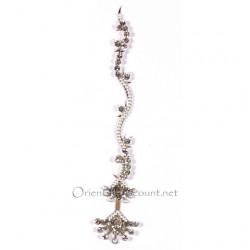 Bindi long haut de gamme argenté serpentin