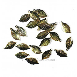 Lot de 20 plumes en métal doré