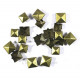 Lot de 20 rivets à griffes carré bronze
