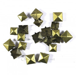 Lot de 20 rivets à griffes carré bronze
