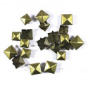 Lot de 20 rivets à griffes carré bronze