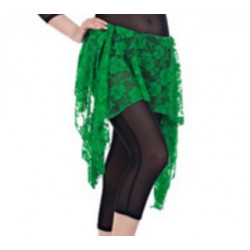 Ceinture de danse orientale dentelle vert foncé