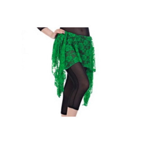 Ceinture de danse orientale dentelle vert foncé