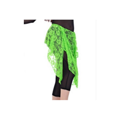 Ceinture de danse orientale dentelle vert clair