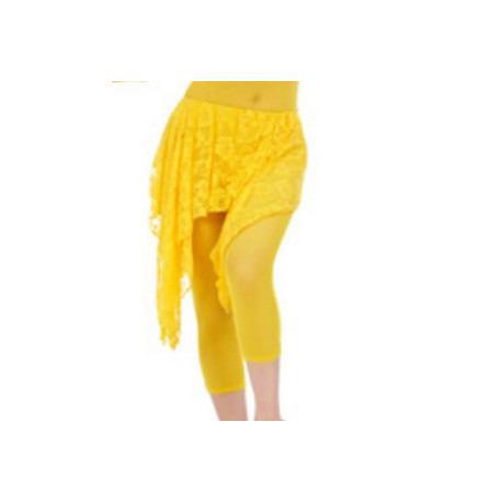 Ceinture de danse orientale dentelle jaune