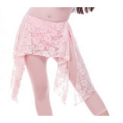 Ceinture de danse orientale dentelle rose clair