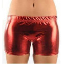 Short métallisé rouge