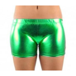 Short métallisé vert