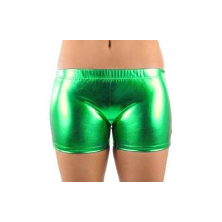 Short métallisé vert